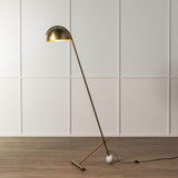 Becker Floor Lamp, Charcoal & White Marble-Lighting-High Fashion Home