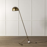 Becker Floor Lamp, Charcoal & White Marble-Lighting-High Fashion Home