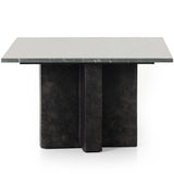 Terrell Coffee Table, Black Marble-Furniture - Accent Tables-High Fashion Home