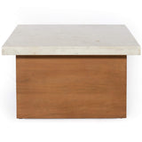 Keyton Coffee Table, White Marble-Furniture - Accent Tables-High Fashion Home