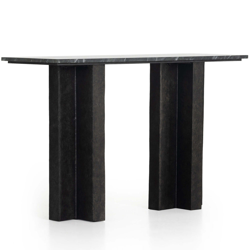 Terrell Console Table, Black Marble-Furniture - Accent Tables-High Fashion Home