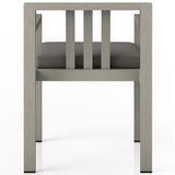 Monterey Outdoor Dining Armchair, Charcoal/Weathered Grey-Furniture - Dining-High Fashion Home