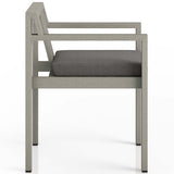 Monterey Outdoor Dining Armchair, Charcoal/Weathered Grey-Furniture - Dining-High Fashion Home