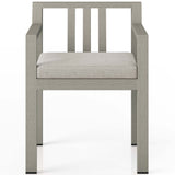 Monterey Outdoor Dining Armchair, Stone Grey/Weathered Grey-Furniture - Dining-High Fashion Home