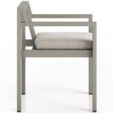 Monterey Outdoor Dining Armchair, Stone Grey/Weathered Grey-Furniture - Dining-High Fashion Home