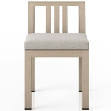 Monterey Outdoor Dining Chair, Stone Grey/Washed Brown-Furniture - Dining-High Fashion Home