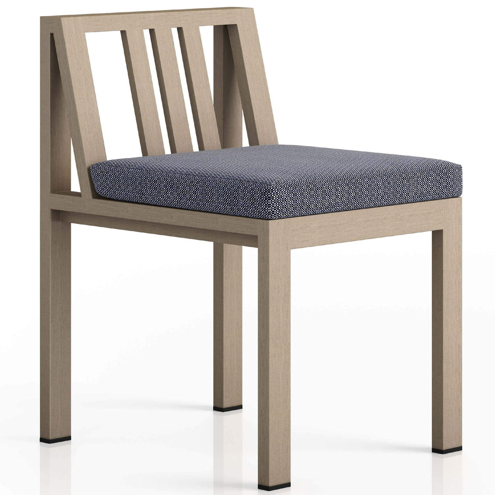 Monterey Outdoor Dining Chair, Faye Navy/Washed Brown-Furniture - Dining-High Fashion Home