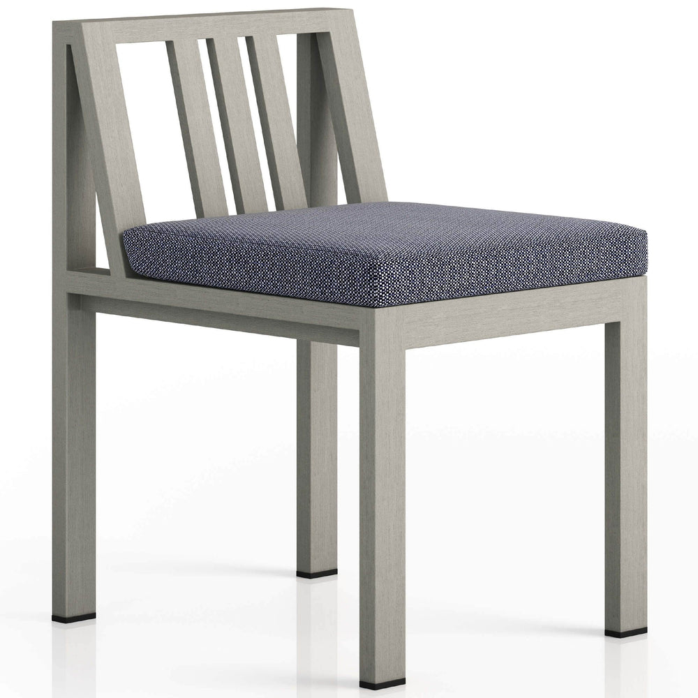 Monterey Outdoor Dining Chair, Faye Navy/Weathered Grey-Furniture - Dining-High Fashion Home