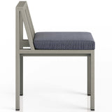 Monterey Outdoor Dining Chair, Faye Navy/Weathered Grey-Furniture - Dining-High Fashion Home