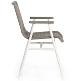 Avera Outdoor Dining Chair, White Aluminum-Furniture - Dining-High Fashion Home