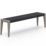 Sherwood Outdoor Dining Bench, Weathered Grey-Furniture - Dining-High Fashion Home