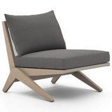 Virgil Outdoor Chair, Charcoal/Washed Brown-Furniture - Chairs-High Fashion Home