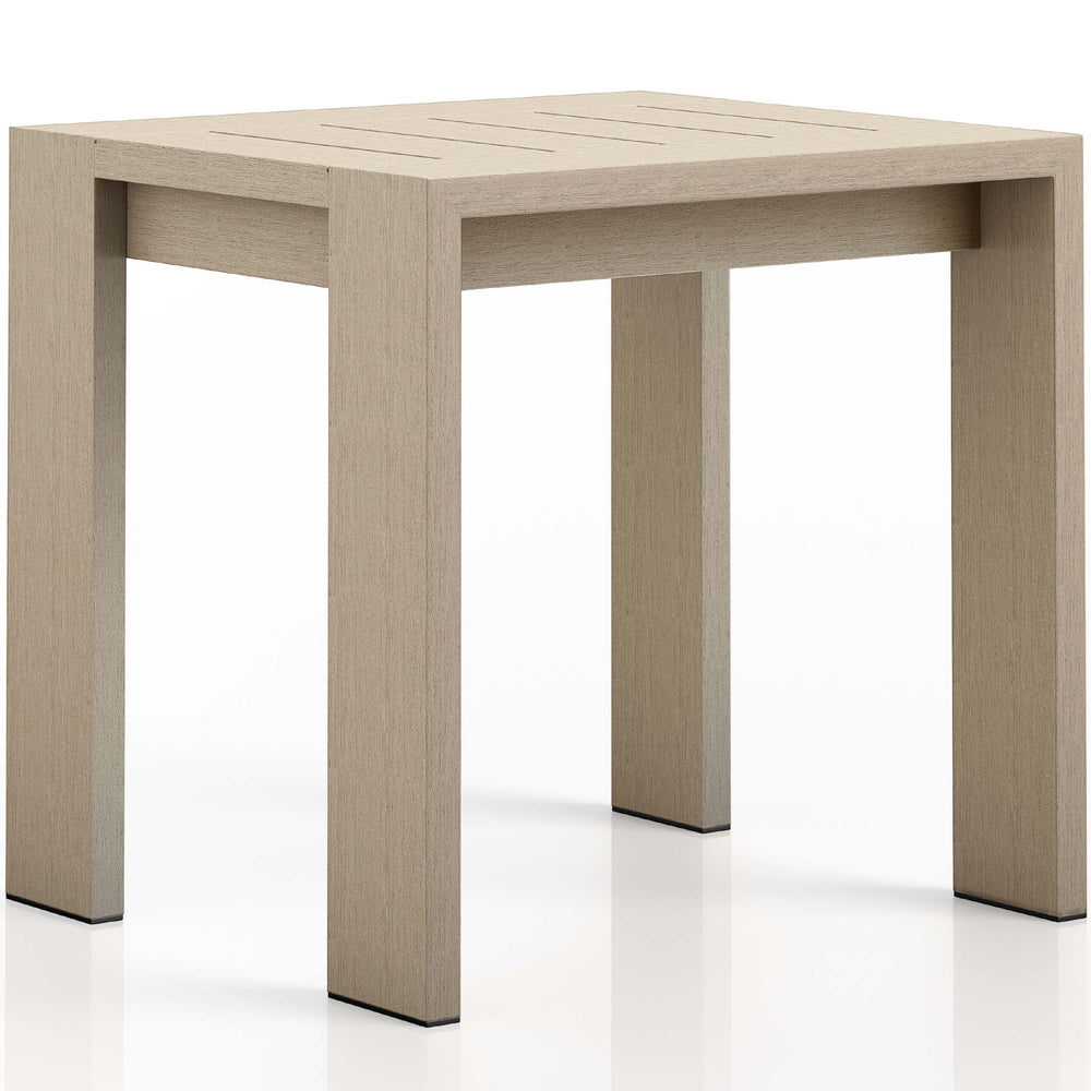 Monterey Outdoor End Table, Washed Brown-Furniture - Accent Tables-High Fashion Home