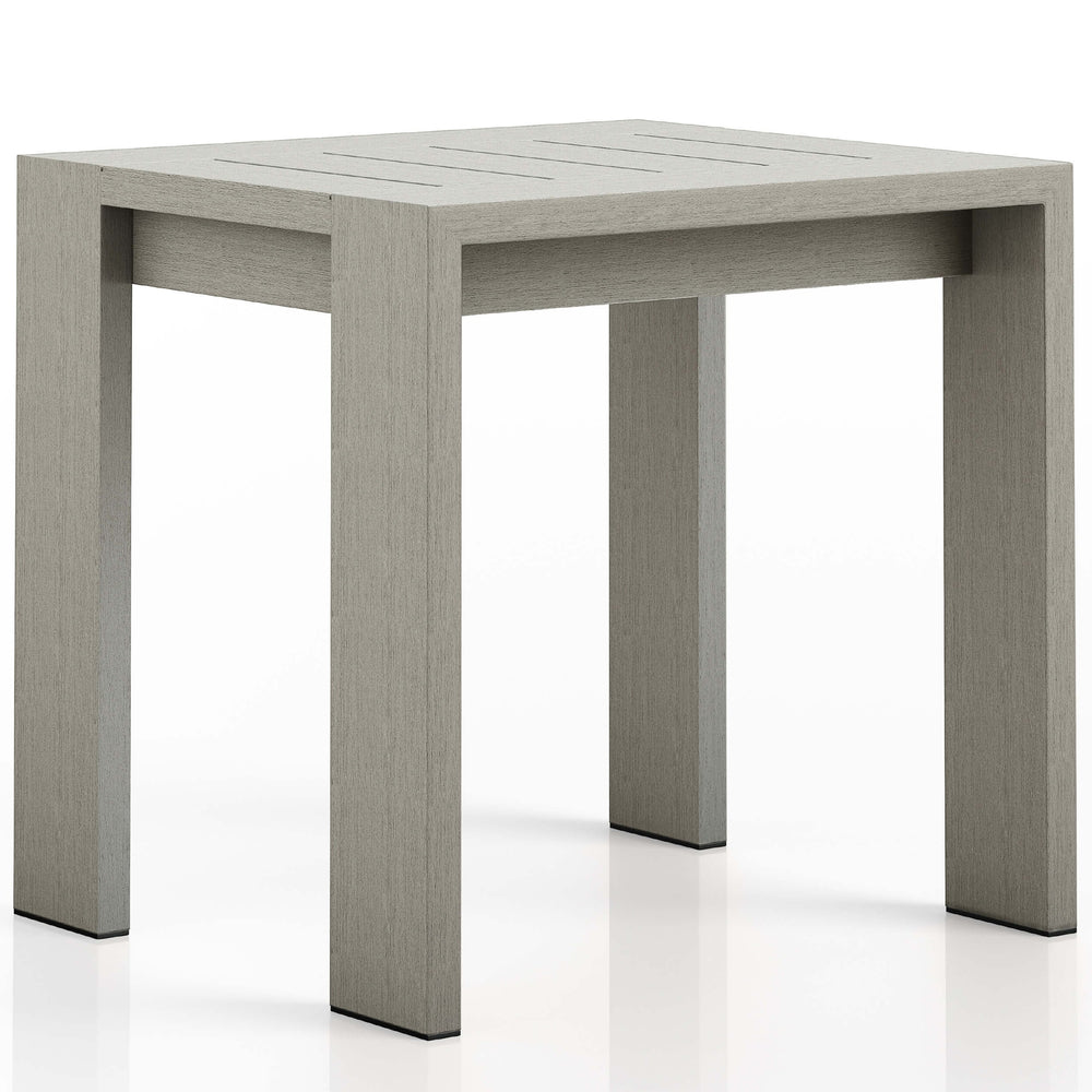 Monterey Outdoor End Table, Weathered Grey-Furniture - Accent Tables-High Fashion Home