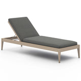 Sherwood Outdoor Chaise, Charcoal/Washed Brown-Furniture - Chairs-High Fashion Home