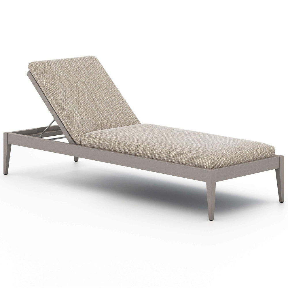 Sherwood Outdoor Chaise, Faye Sand/Weathered Grey-Furniture - Chairs-High Fashion Home