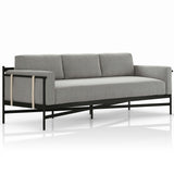 Hearst 99" Outdoor Sofa, Faye Ash-Furniture - Sofas-High Fashion Home