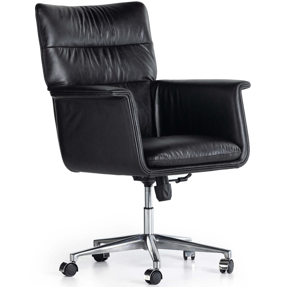 Humphrey Leather Desk Chair, Sonoma Black-Furniture - Office-High Fashion Home