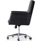 Humphrey Leather Desk Chair, Sonoma Black-Furniture - Office-High Fashion Home