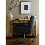 Humphrey Leather Desk Chair, Sonoma Black-Furniture - Office-High Fashion Home