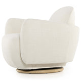 Enya Swivel Chair, Gibson White-Furniture - Chairs-High Fashion Home