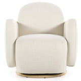 Enya Swivel Chair, Gibson White-Furniture - Chairs-High Fashion Home