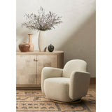 Enya Swivel Chair, Gibson White-Furniture - Chairs-High Fashion Home