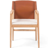 Lulu Dining Chair, Saddle Leather Blend-Furniture - Dining-High Fashion Home