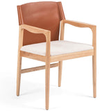 Lulu Dining Chair, Saddle Leather Blend-Furniture - Dining-High Fashion Home