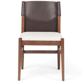 Lulu Armless Dining Chair, Espresso Leather-Furniture - Dining-High Fashion Home