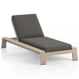 Monterey Outdoor Chaise, Charcoal/Washed Brown-Furniture - Chairs-High Fashion Home