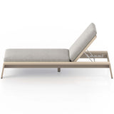 Monterey Outdoor Chaise, Stone Grey/Washed Brown-Furniture - Chairs-High Fashion Home