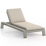 Monterey Outdoor Chaise, Faye Sand/Weathered Grey-Furniture - Chairs-High Fashion Home