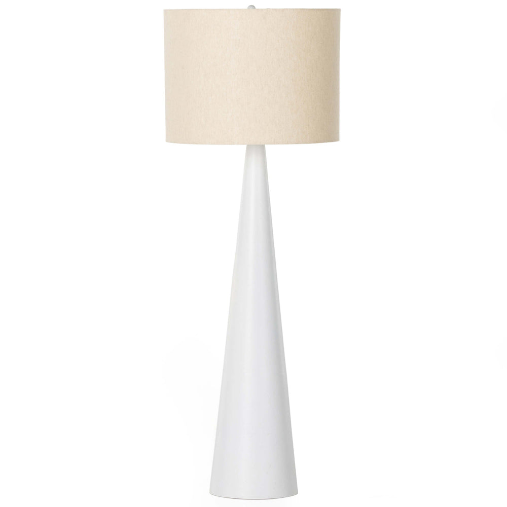 Nour Floor Lamp, Matte White-Lighting-High Fashion Home