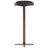 Jonty Round End Table, Dark Petrified-Furniture - Accent Tables-High Fashion Home