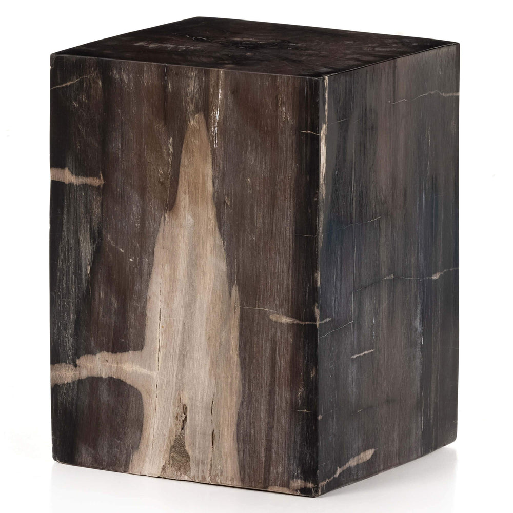 Buck End Table, Dark Petrified Wood-Furniture - Accent Tables-High Fashion Home