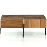 Indra Squared Coffee Table, Natural Yukas-Furniture - Accent Tables-High Fashion Home