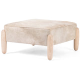 Oaklynn 32" Ottoman, Buff Hair On Hide-Furniture - Chairs-High Fashion Home