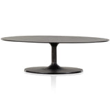 Simone Oval Coffee Table, Raw Black