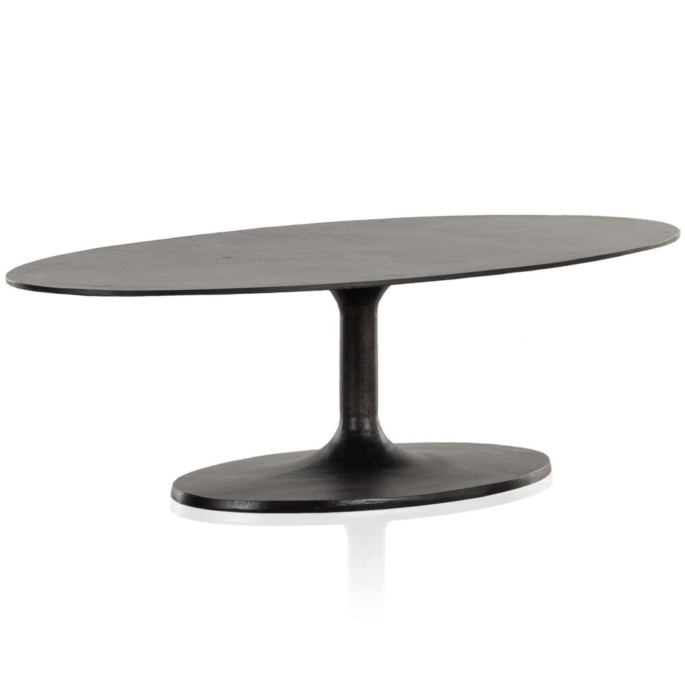 Simone Oval Coffee Table, Raw Black