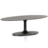 Simone Oval Coffee Table, Raw Black