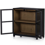 Millie Small Cabinet, Drifted Matte Black-Furniture - Storage-High Fashion Home