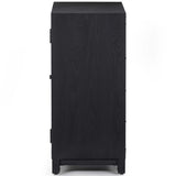 Millie Small Cabinet, Drifted Matte Black-Furniture - Storage-High Fashion Home