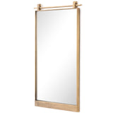 Chico Small Mirror, Antique Brass-Accessories-High Fashion Home