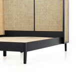 Antonia Cane Bed, Brushed Ebony-Furniture - Bedroom-High Fashion Home