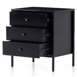 Soto Nightstand, Black-Furniture - Bedroom-High Fashion Home