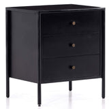 Soto Nightstand, Black-Furniture - Bedroom-High Fashion Home