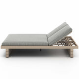 Leroy Outdoor Double Chaise, Faye Ash/Washed Brown-Furniture - Chairs-High Fashion Home