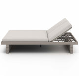 Leroy Outdoor Double Chaise, Stone Grey/Weathered Grey-Furniture - Chairs-High Fashion Home