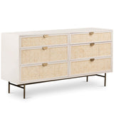 Luella 6 Drawer Dresser, Matte Alabaster-Furniture - Storage-High Fashion Home